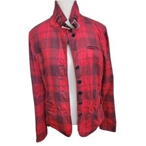 Woolrich John Rich & Bros. Officer Issued Blazer Code No. 1830 Size M Red Plaid